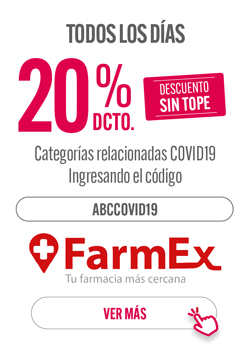 20% de descuento todos los días en Farmex covid19 con tarjeta abcvisa
