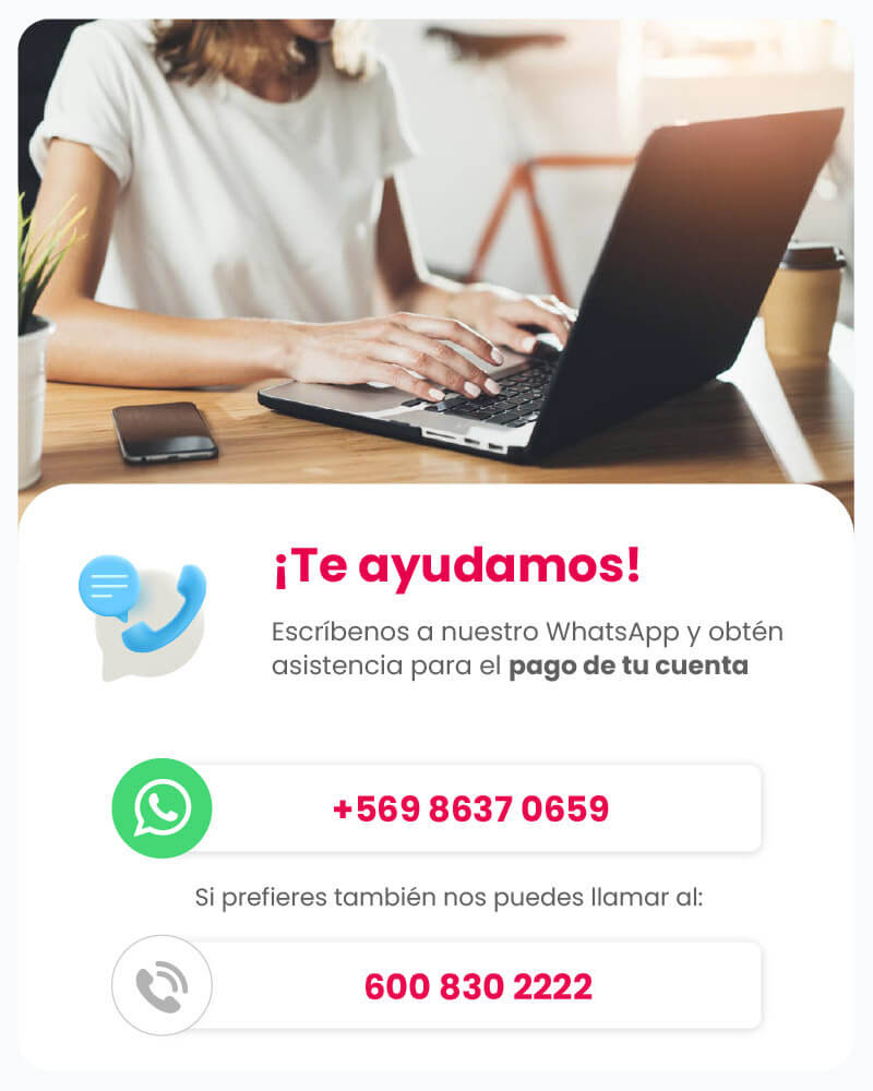 Queremos ayudarte! Tenemos este Whatsapp para atender a tus consultas de pago de estado de cuenta y mucho mas!