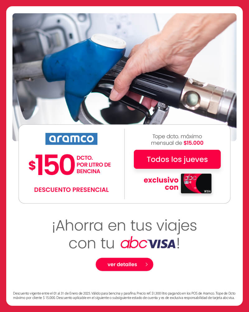 ¡Descuento en Aramco usando tu tarjeta abcvisa!