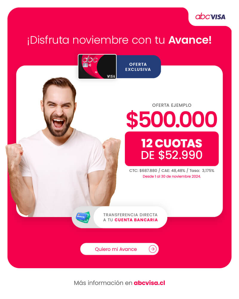 pide tu avance con tu abcvisa