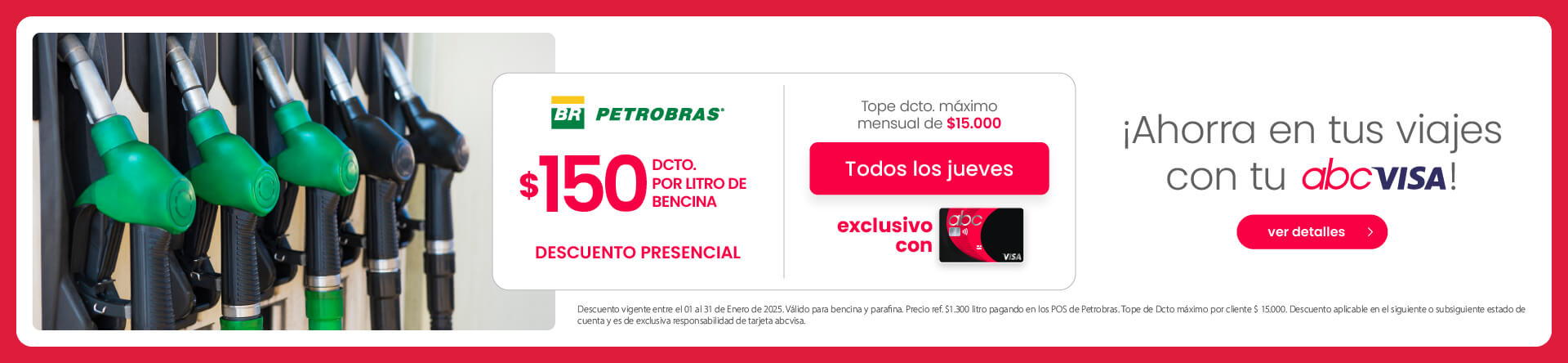 ¡Descuento en Petrobras usando tu tarjeta abcvisa!