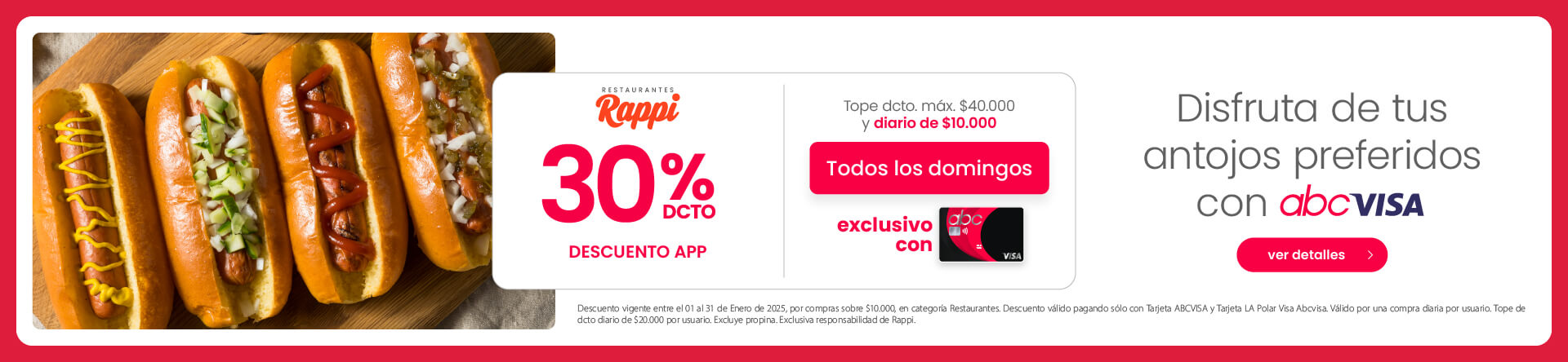 ¡Descuento en rappi usando tu tarjeta abcvisa!