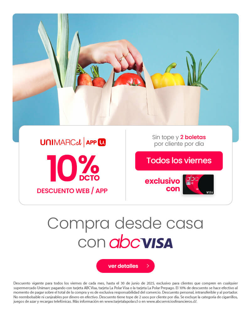 ¡Descuento en Unimarc.cl usando tu tarjeta abcvisa!