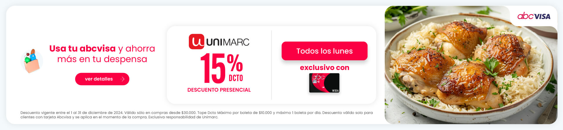 ¡Descuento en Unimarc usando tu tarjeta abcvisa!