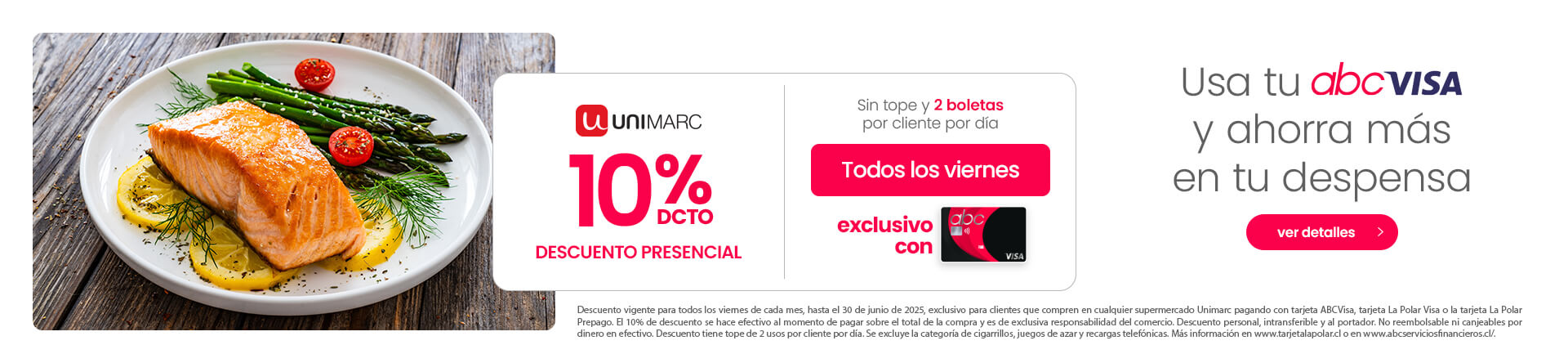 ¡Descuento en Unimarc usando tu tarjeta abcvisa!