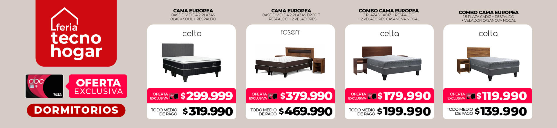 Días wow! aprovecha de hacer compras con descuentos en Dormitorio!