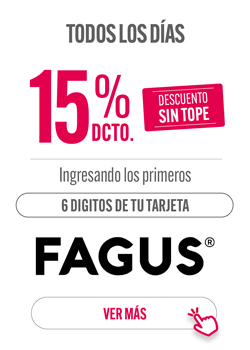 15% de descuento todos los días en Fagus con tarjeta abcvisa